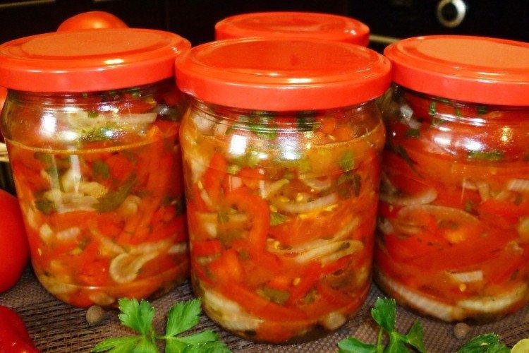 20 легких и аппетитных салатов из томатов на зиму