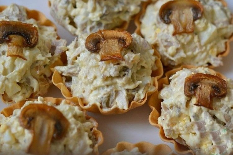 15 отличных рецептов тарталеток с курочкой и грибами