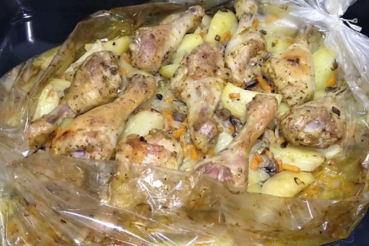 15 простых рецептов курицыной ножки с картошкой в печи